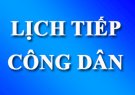 Lịch tiếp công dân của Chủ tịch UBND xã Thọ Thanh